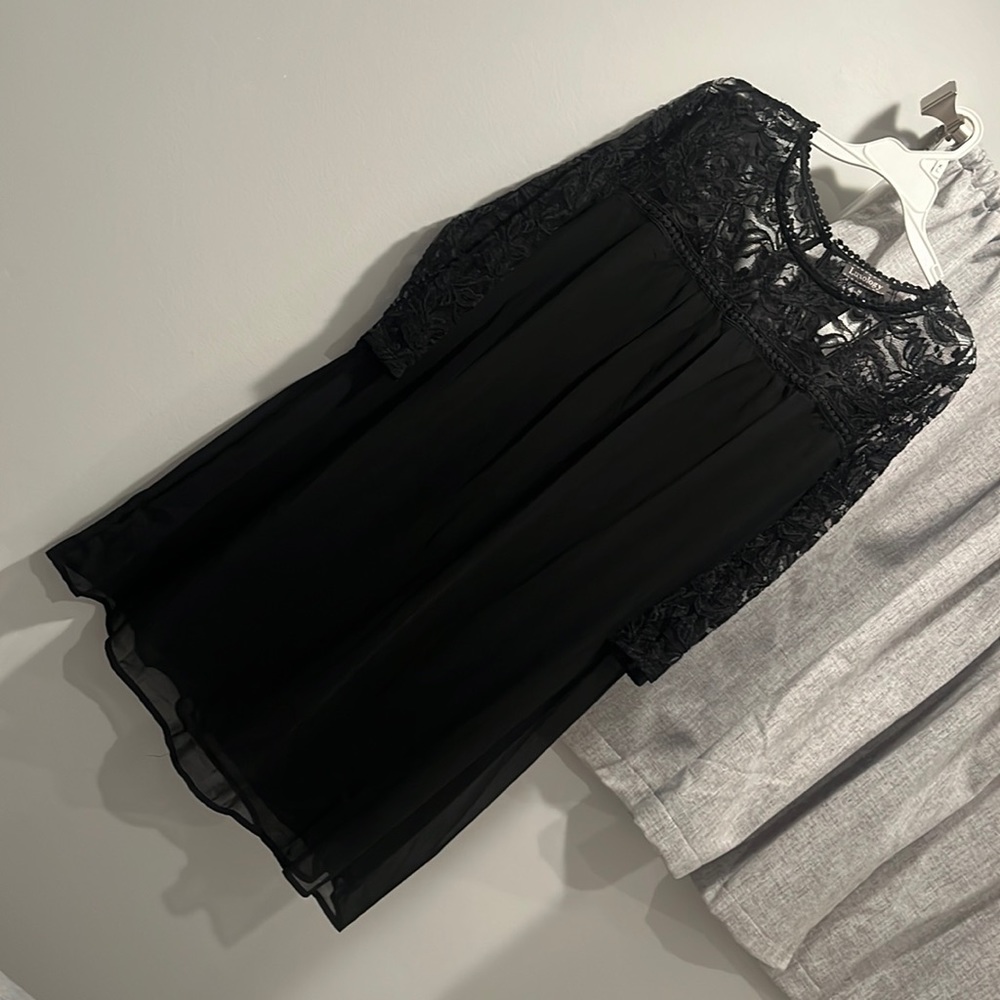 Luxology size 14 black lace dress